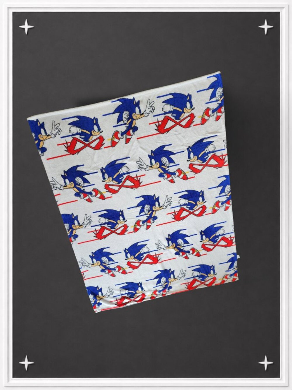 Sonic the Hedgehog Plush Throw Blanket | NWOT